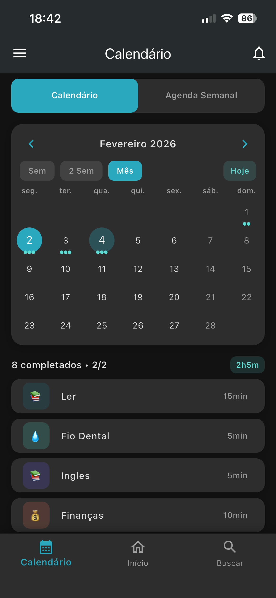 Calendar Screen